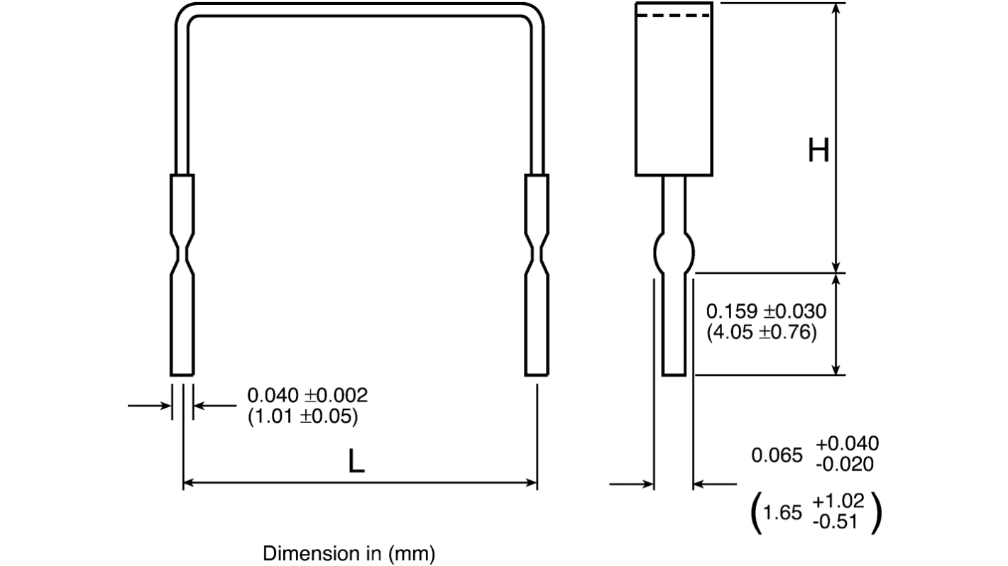 Resistenza Arcol serie MSR-1, 10mΩ, 1W, ±1%