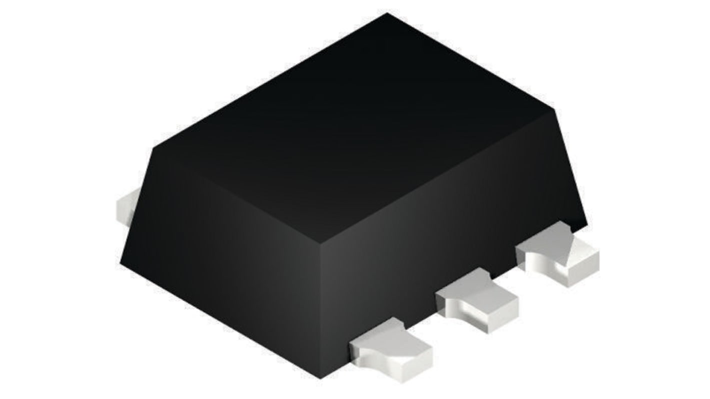 Dual N/P-Channel-Channel MOSFET, 350 mA, 600 mA, 20 V, 6-Pin SC-89-6 onsemi FDY4000CZ
