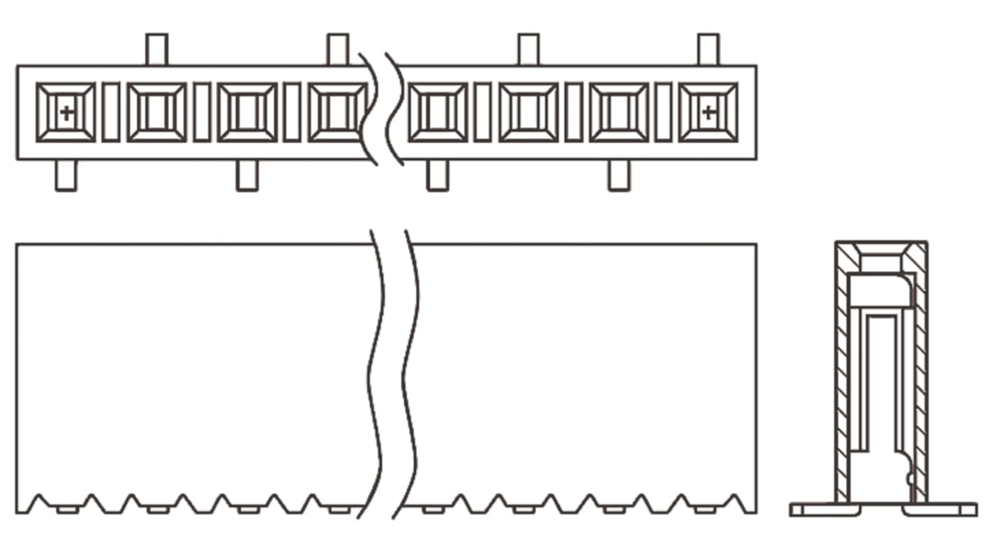 Samtec SSM Series Straight Surface Mount PCB Socket, 2-Contact, 1-Row, 2.54mm Pitch, Solder Termination