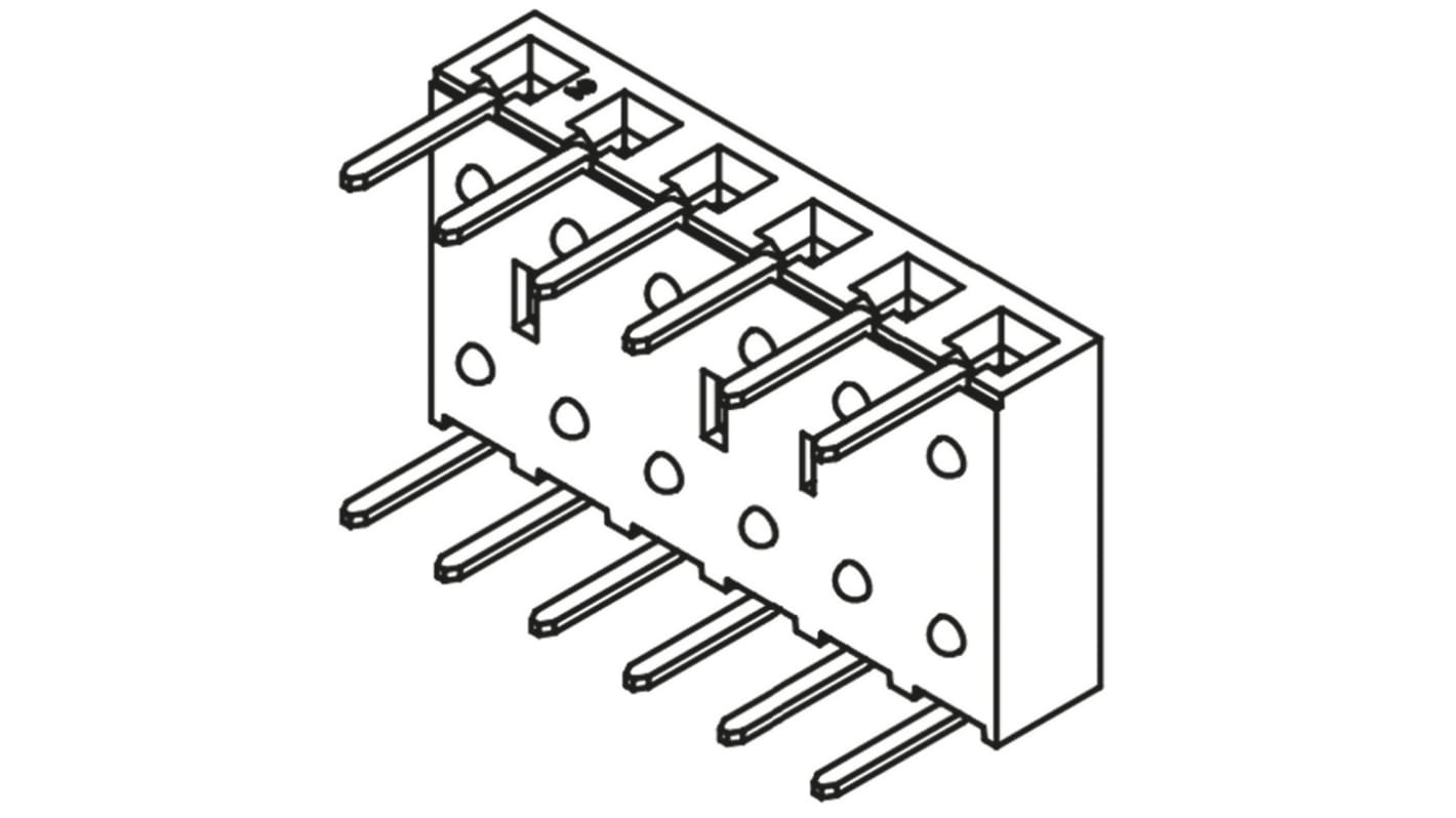 Gniazdo PCB 6 -pinowe raster: 2.54mm typu płytka – płytka Kąt Proste Przewlekany