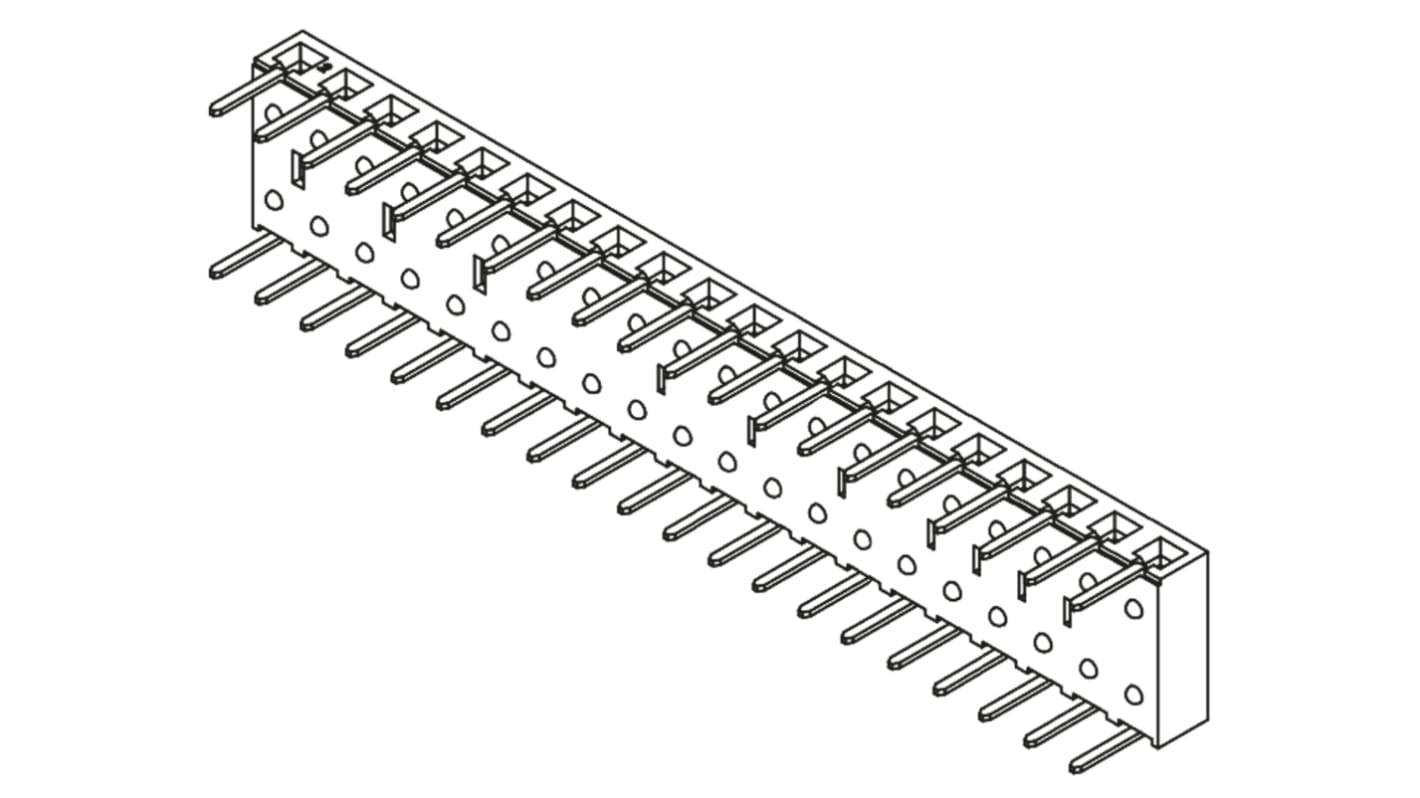 Gniazdo PCB 20 -pinowe raster: 2.54mm typu płytka – płytka Kąt Proste Przewlekany