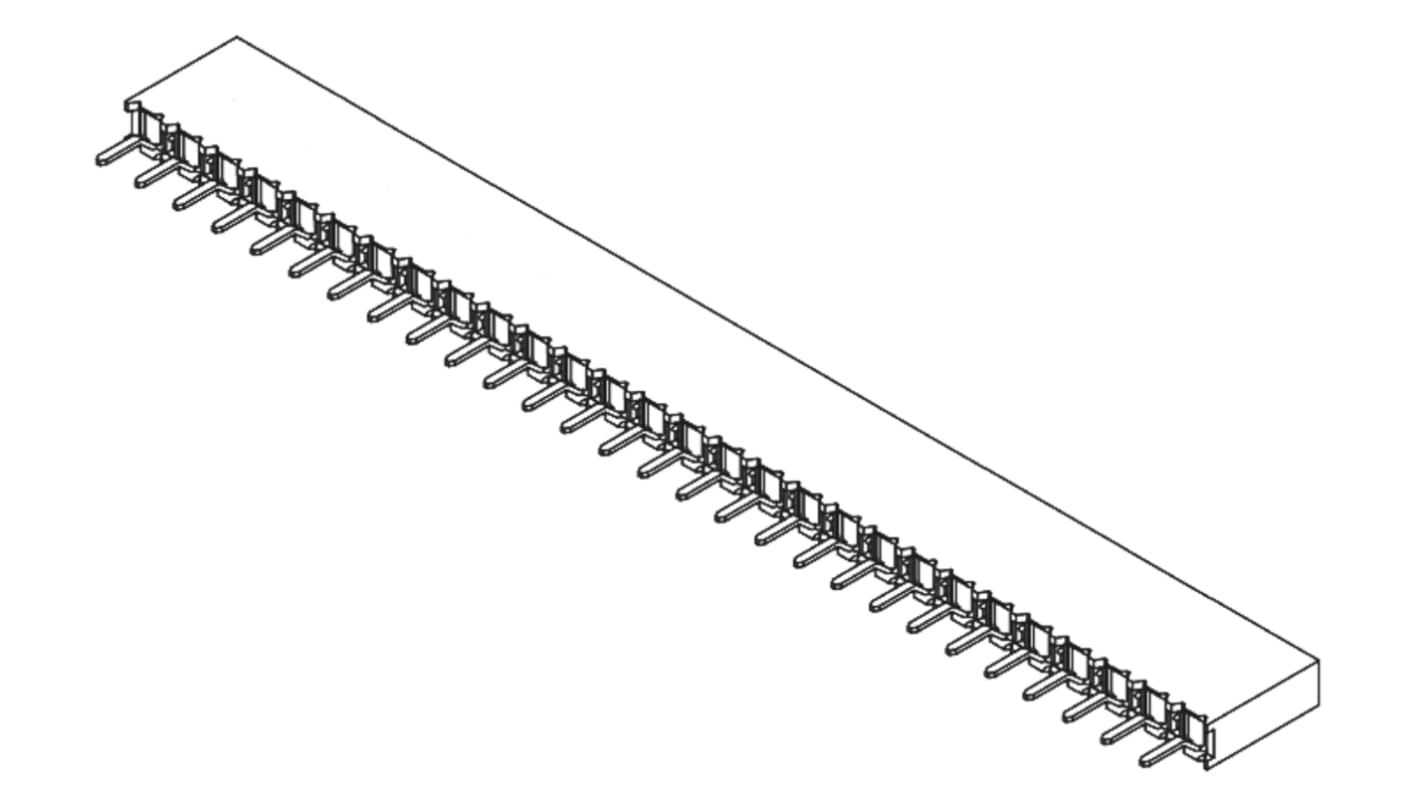 Samtec BCS Series Straight Through Hole Mount PCB Socket, 28-Contact, 1-Row, 2.54mm Pitch, Solder Termination