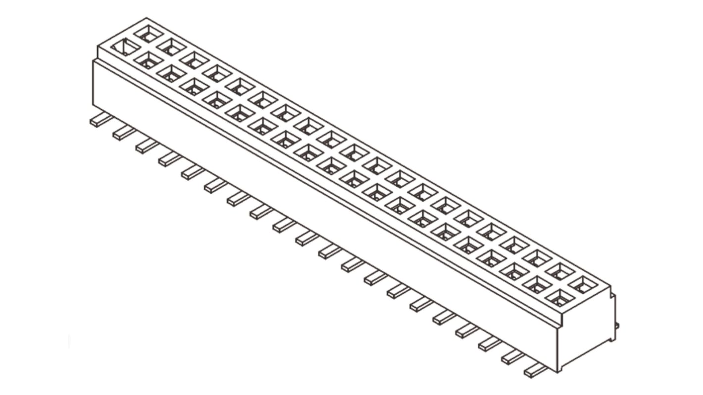 Gniazdo PCB 40 -pinowe 2 -rzędowe raster: 1mm typu płytka – płytka Proste SMD
