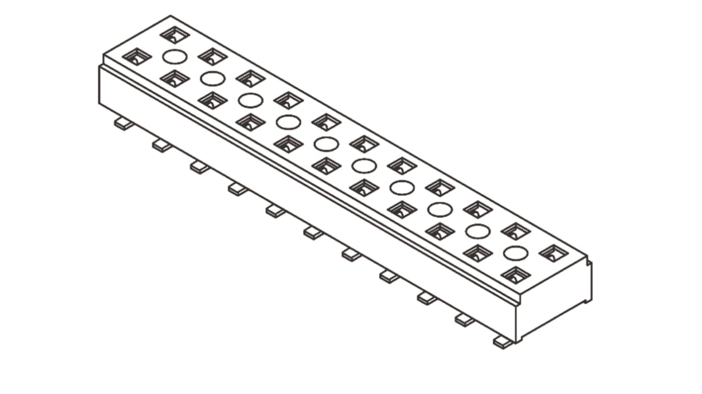 Samtec CLT Leiterplattenbuchse Gerade 20-polig / 2-reihig, Raster 2mm