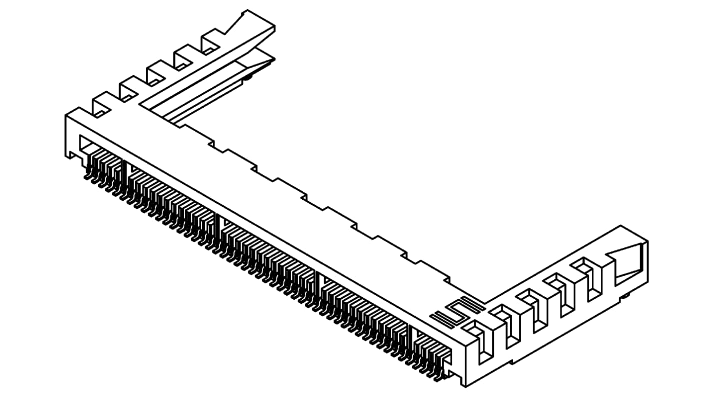 Samtec MB1 Series Female Edge Connector, Surface Mount, 40-Contacts, 1mm Pitch, 1-Row, Solder Termination