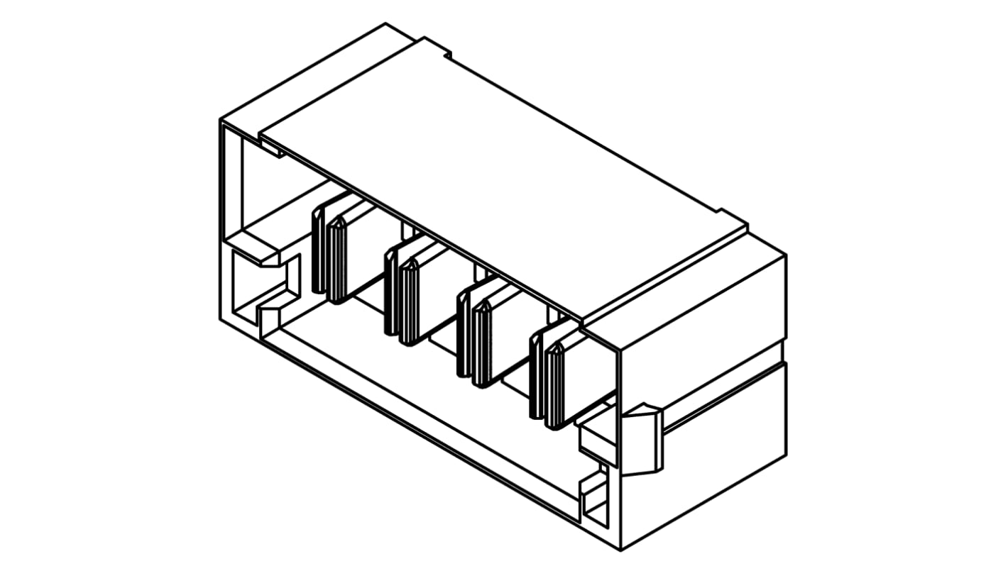 Samtec MPS Series Straight Through Hole Mount PCB Socket, 6-Contact, 1-Row, 5mm Pitch, Solder Termination