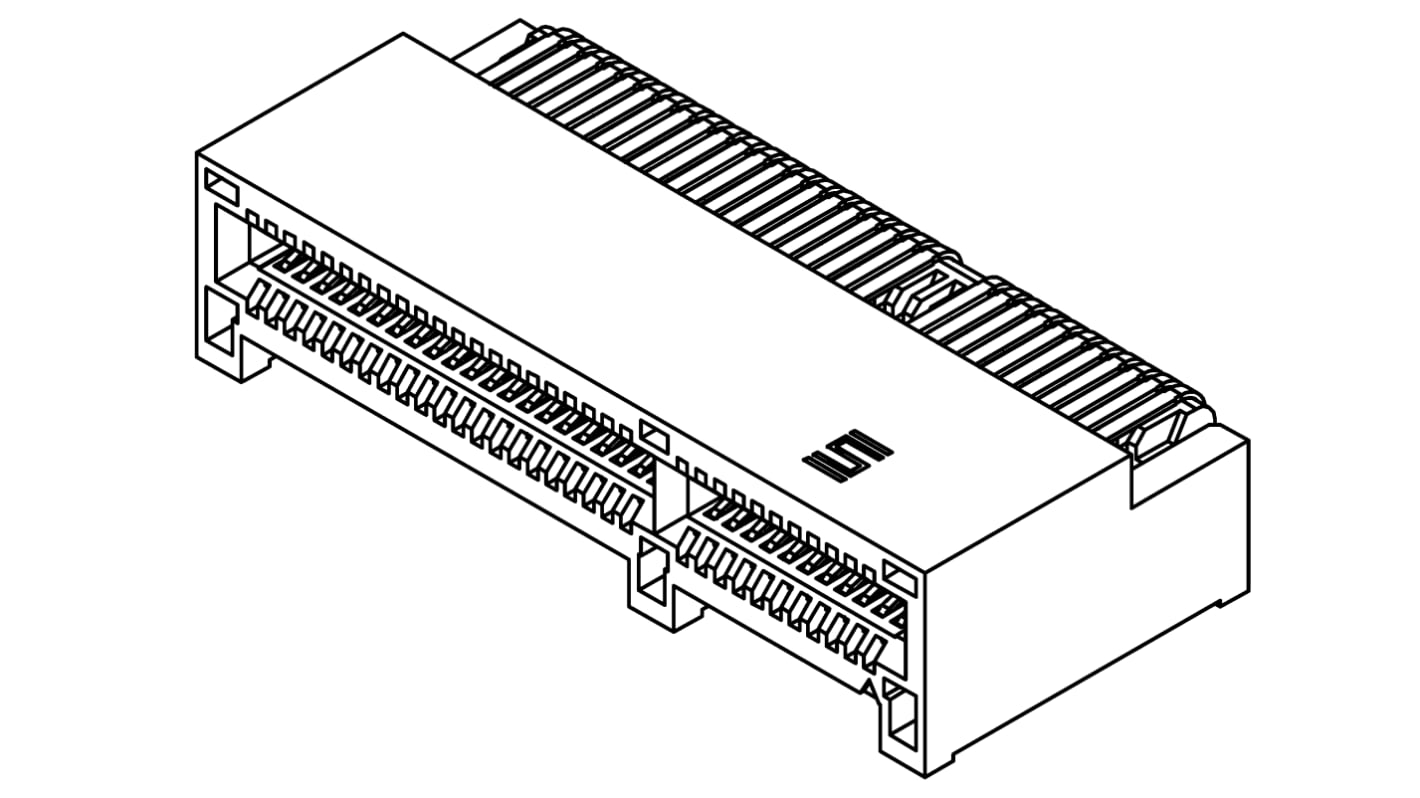 Samtec PCIE sorozatú, Átmenő furat Edge-csatlakozó 1mm 98 pólusú, 2 soros, 2.5A