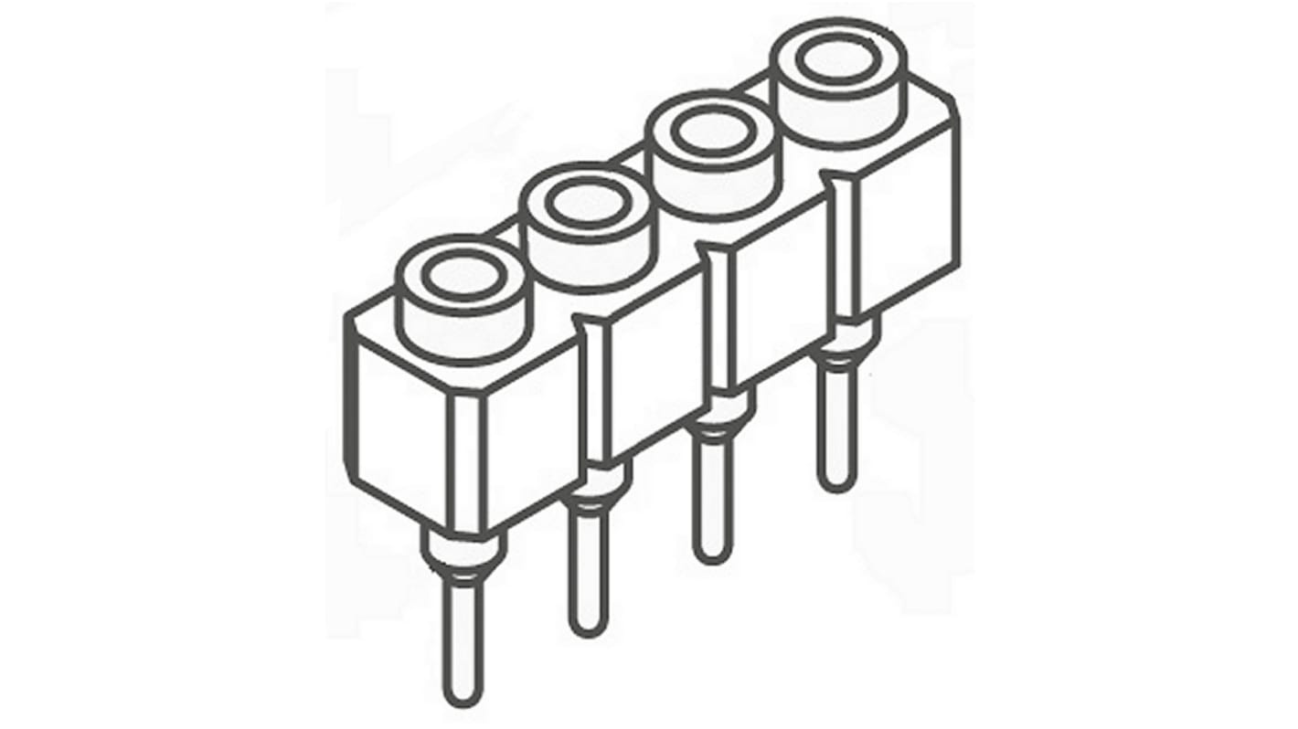 Gniazdo PCB 4 -pinowe raster: 2.54mm typu płytka – płytka Prosty Przepust