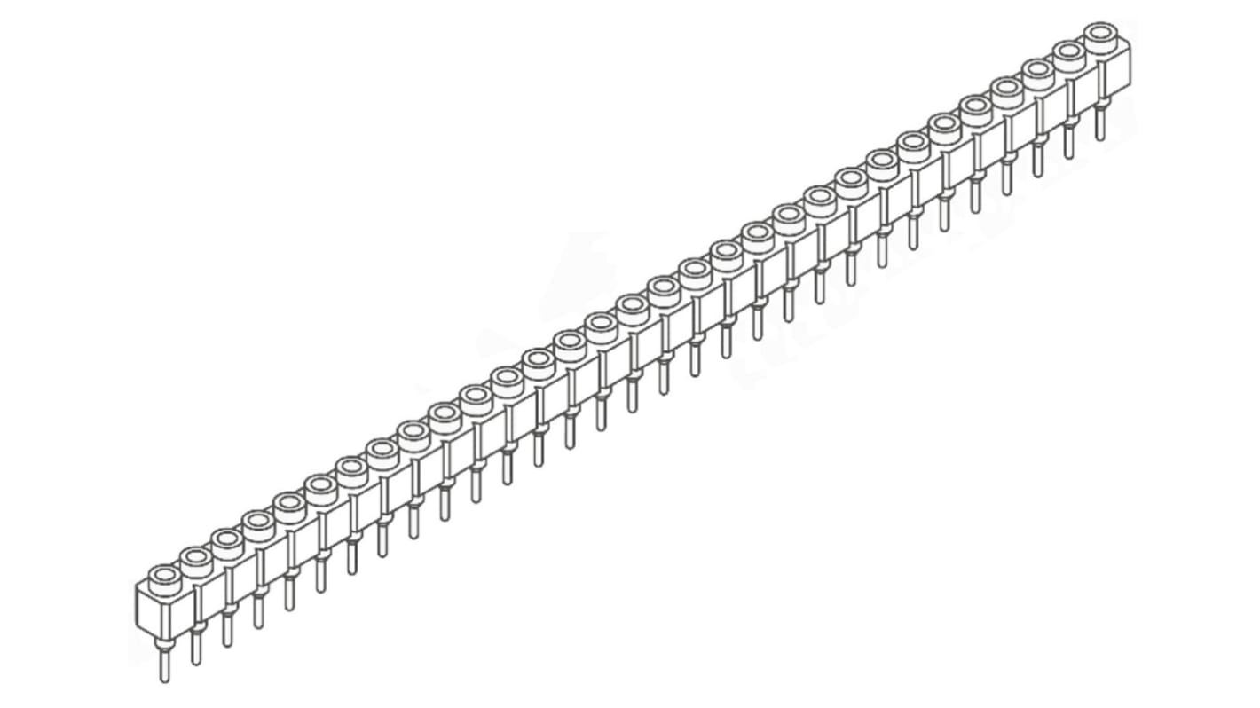 Gniazdo PCB 32 -pinowe raster: 2.54mm typu płytka – płytka Proste Przewlekany