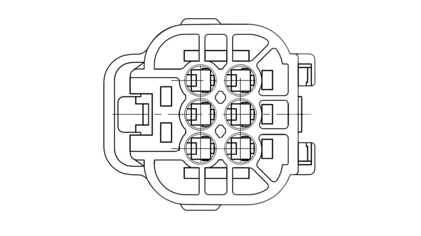 TE Connectivity, Econoseal J 070 Mk II+ Automotive Connector Plug 6 Way, Plug In Termination