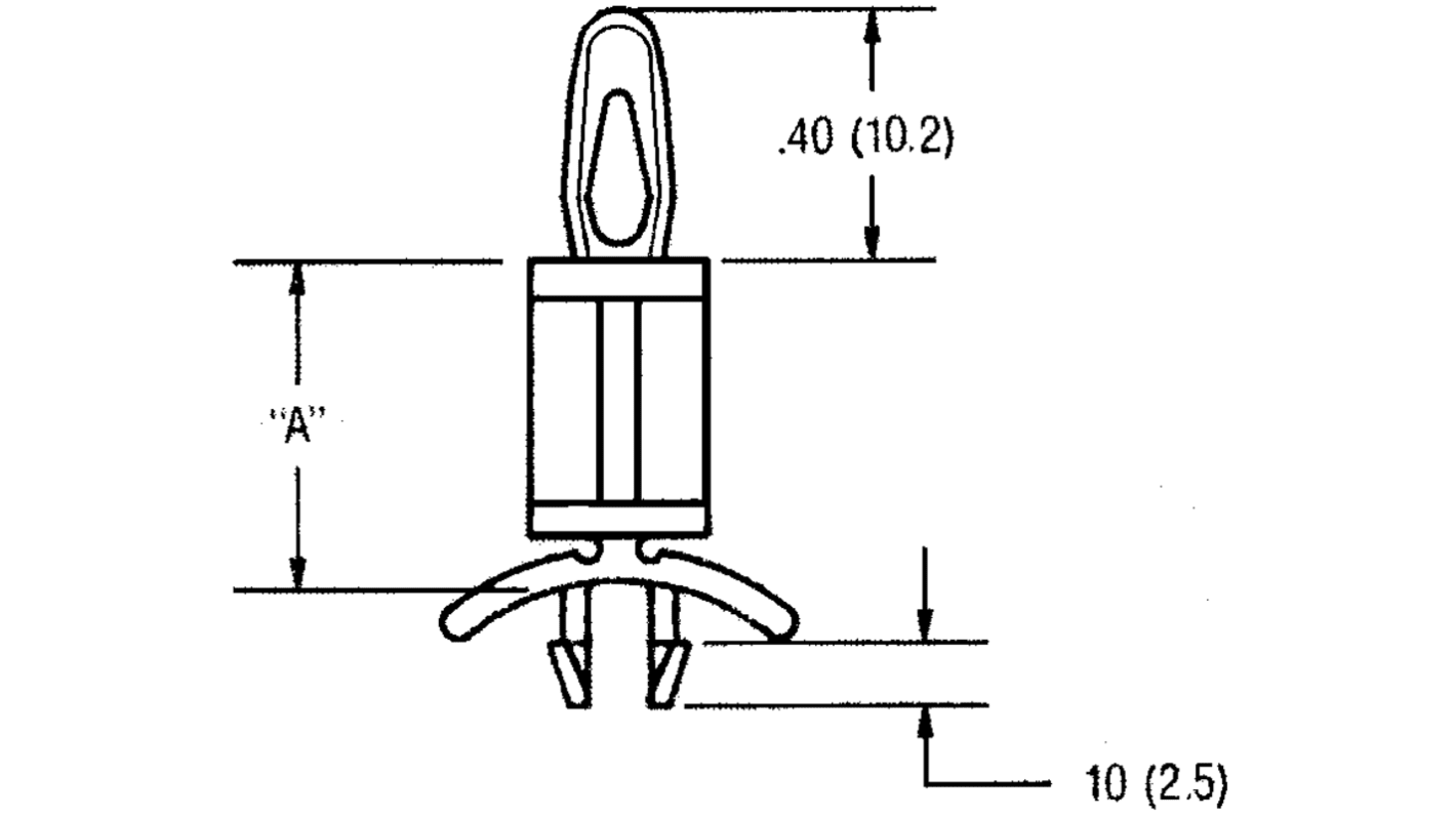 CBS-6-01, 9.5mm High Nylon PCB Support Pillar for 4mm PCB Hole