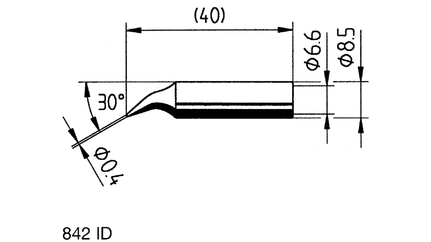 Ersa 0.4 mm Conical Soldering Iron Tip for use with Power Tool