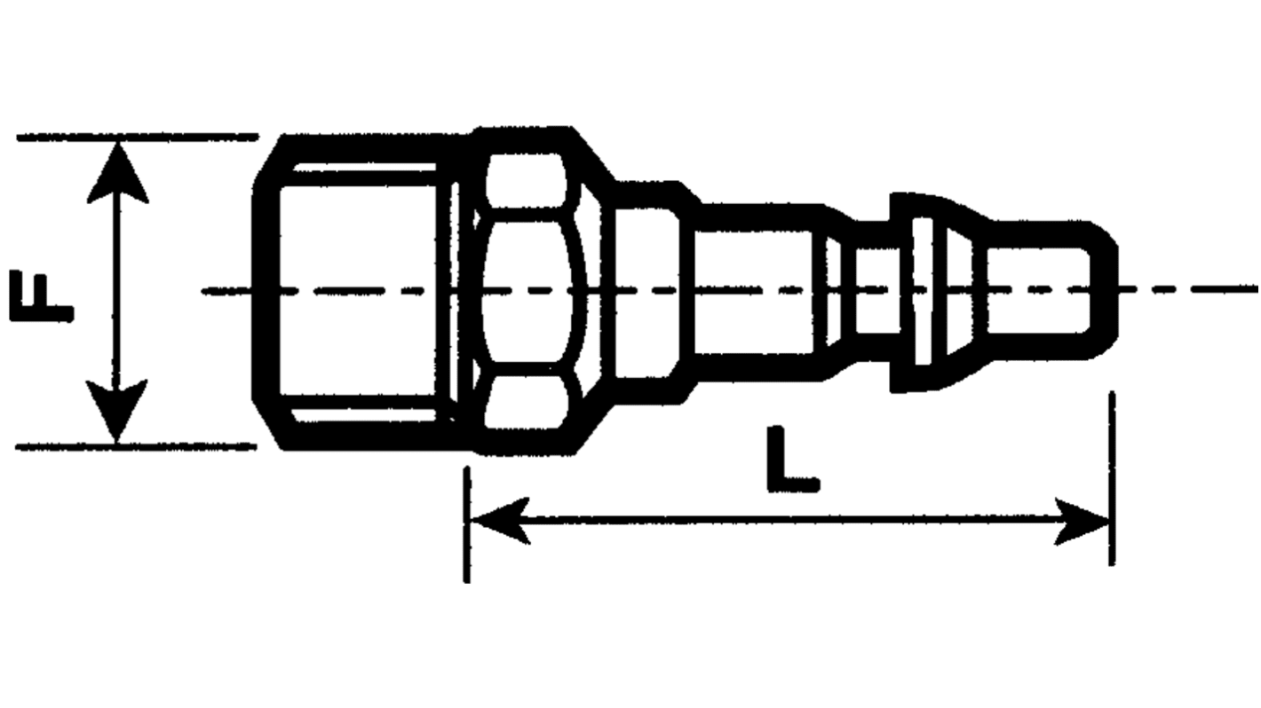 Staubli – Fluid Connectors Biztonsági gyors csatlakozó, G 3/8 apa, Menetes ISO C6