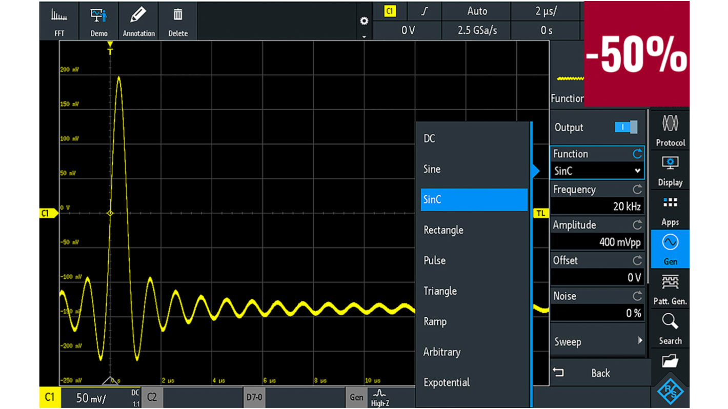 Rohde & Schwarz Triggering & Decoding Oscilloscope Software for Use with RTB2000 Digital Oscilloscope