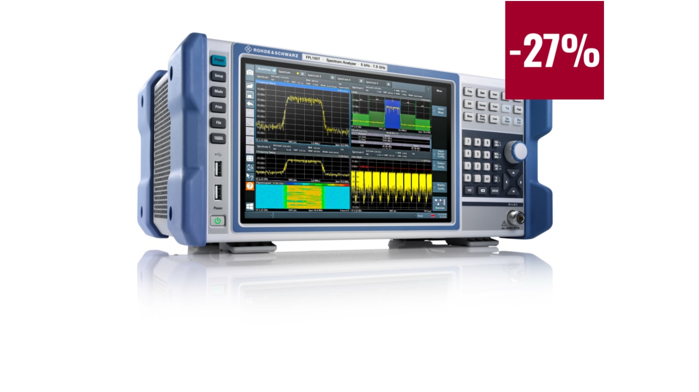 Bundle analizador de espectro Rohde & Schwarz FPL-EMI7 FPL1007, , 1 canal canales, TFT color, LAN, USB, Sobremesa