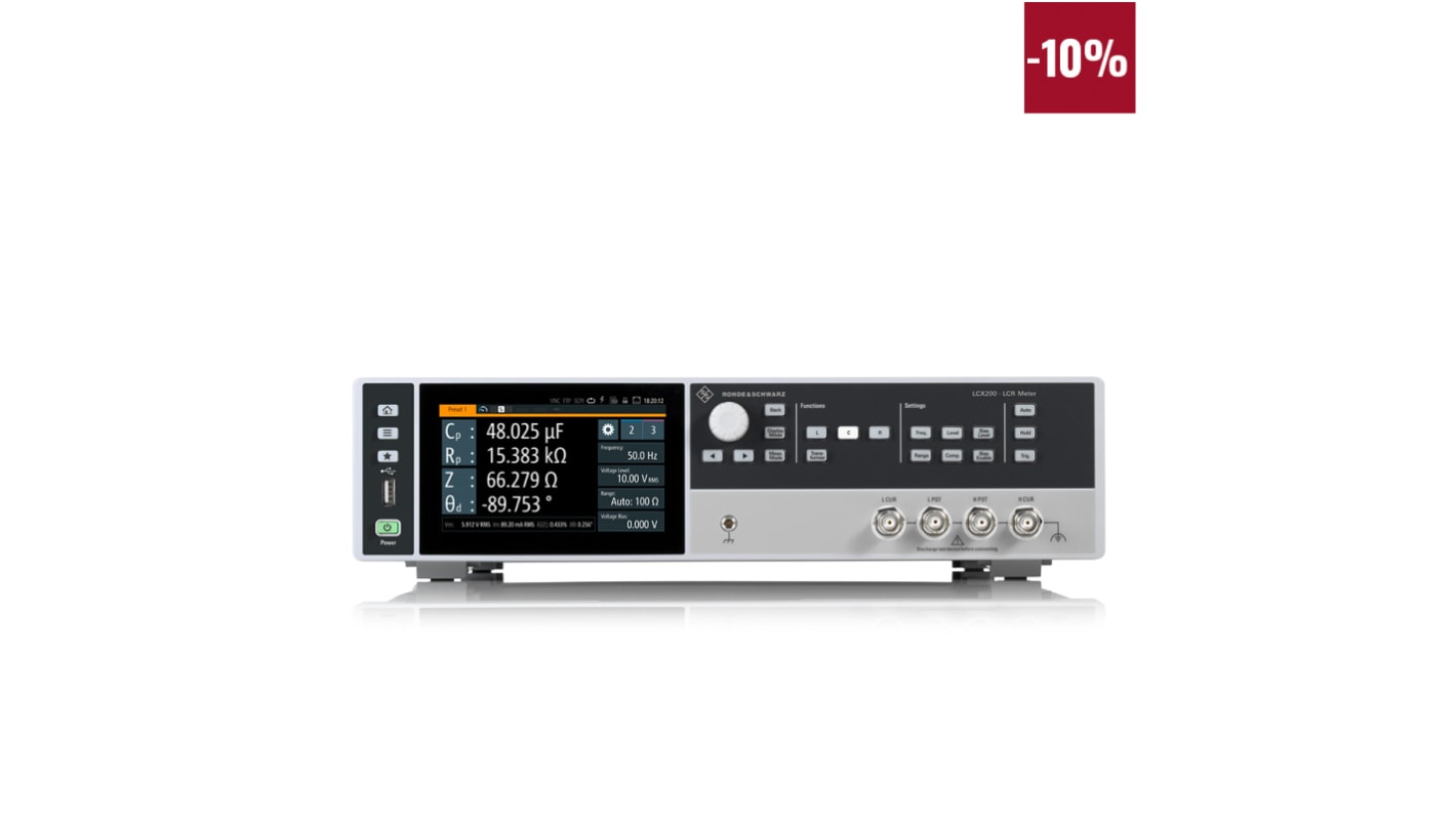Rohde & Schwarz LCX-200COM Bundle LCR Meter, 100 mΩ, 100H