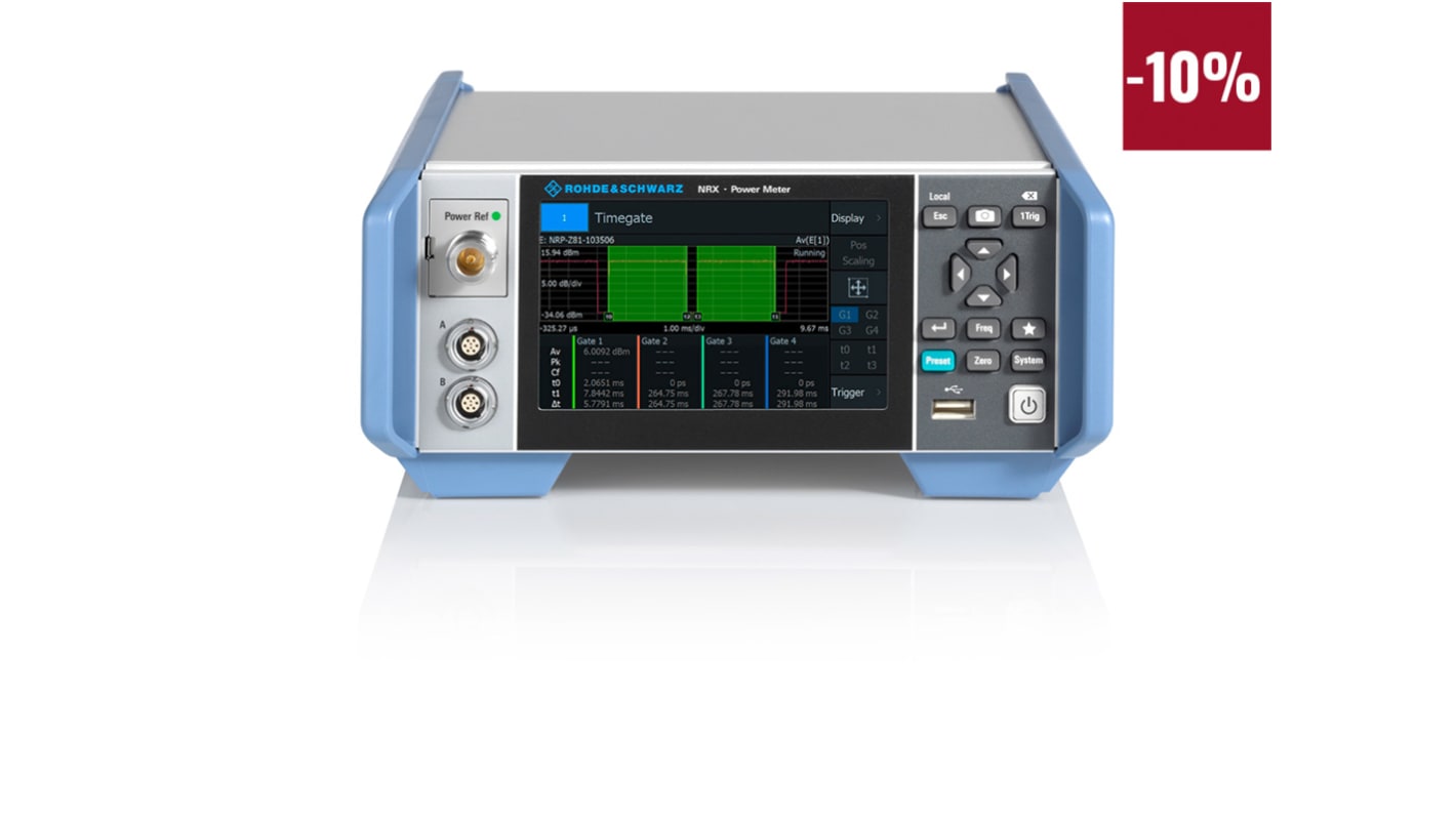 Medidor de alimentación eléctrica Rohde & Schwarz, medición de potencia máx. 30W