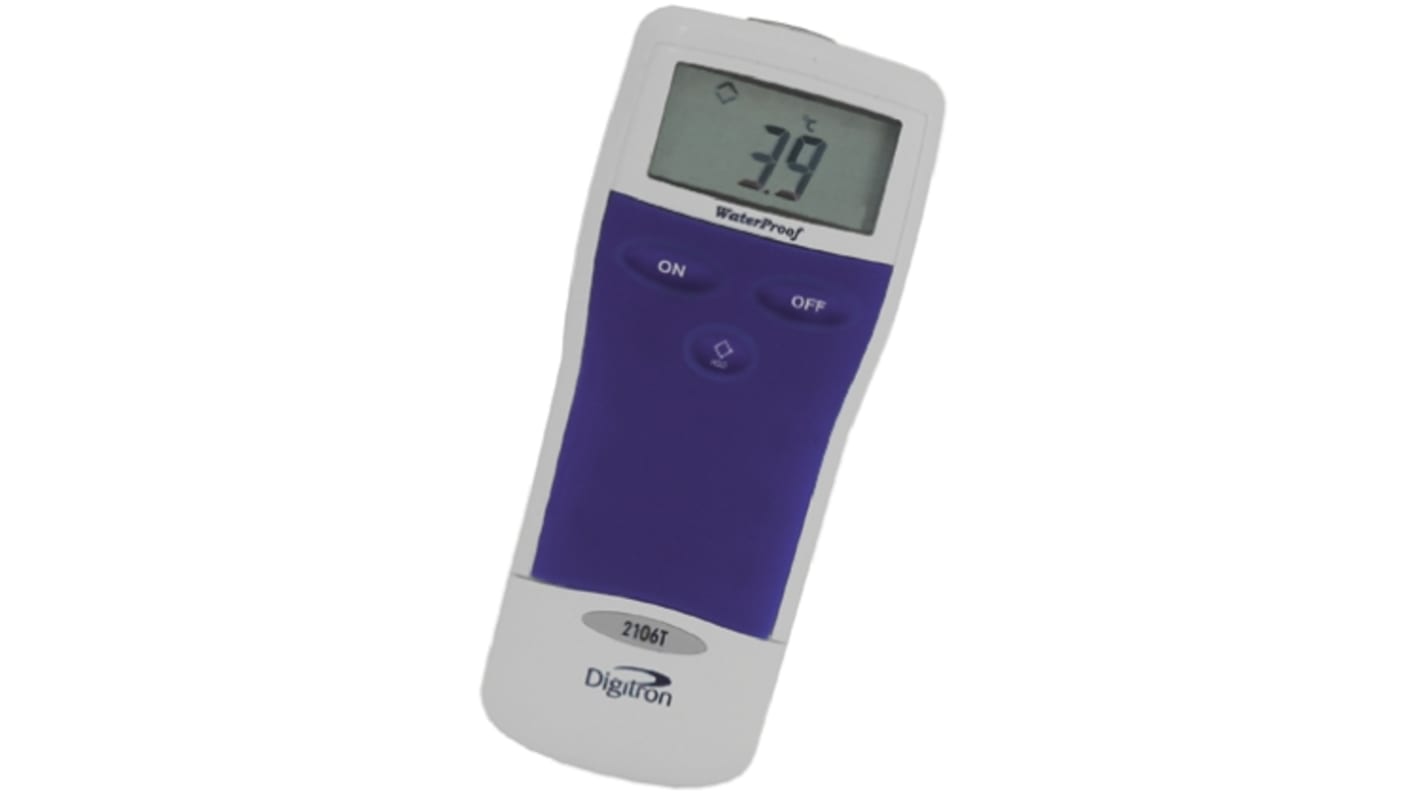 Digitron 无线数字温度计, T型探头, ±0.2 °C精度, 可测+400°C, 2106T