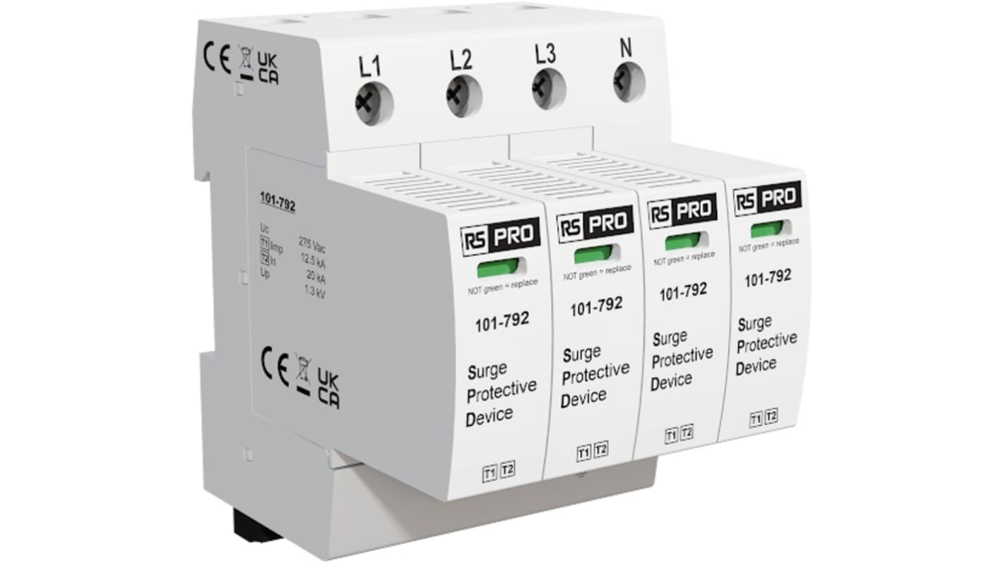 Protezione da sovraccarico, Tre fasi, max 40kA, 1,35kV, Montaggio Guida DIN