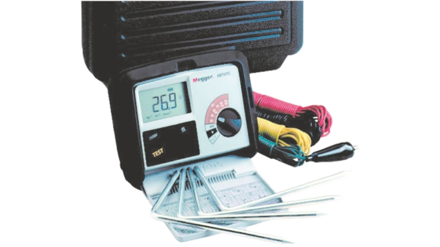 Tester di terra Megger DET4TC2, 200kΩ, display LCD, Cert. ISO