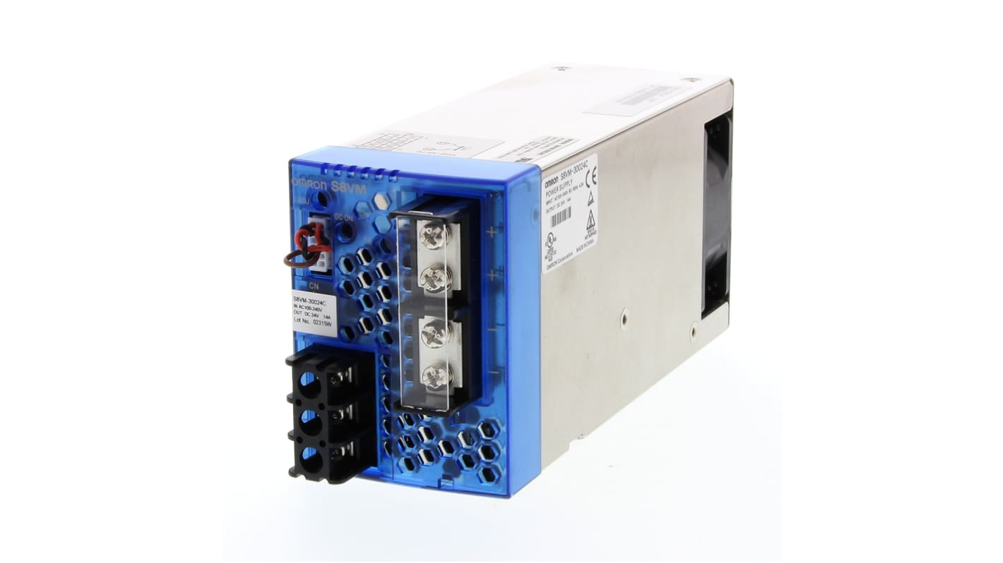Omron S8VM Switch Mode DIN Rail Panel Mount Power Supply, 5V dc, 60A Output, 300W