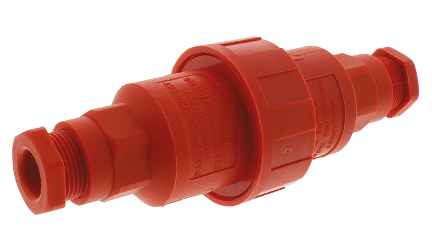 Bulgin 3 Pole IP68 Rating Cable Mount Mains Inline Connector Rated At 16A