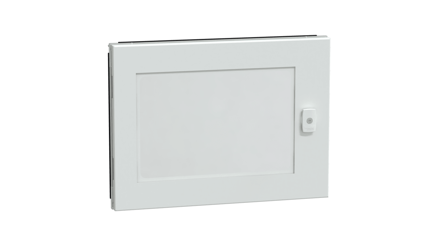 Schneider Electric PrismaSeT G Series Lockable Glass, Steel RAL 9003 Transparent Door, 600mm H, 450mm W, 26mm D for Use