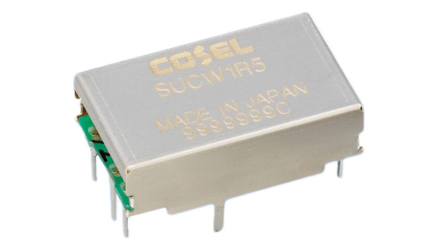 Cosel DC-DC Converter, ±15V dc/ 50mA Output, 9 → 18 V dc Input, 1.5W, Through Hole, +85°C Max Temp -40°C Min Temp