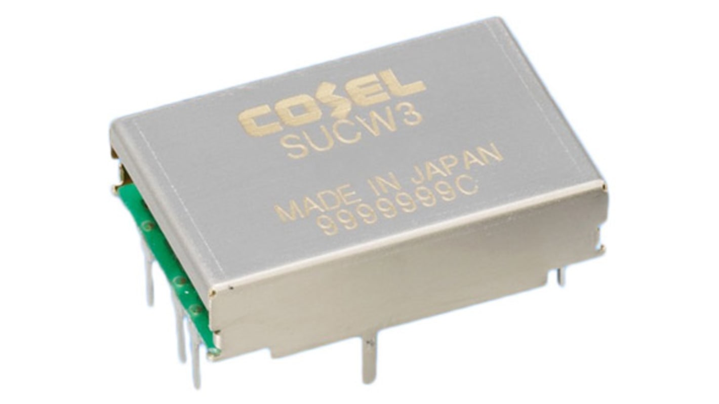 Cosel DC-DC Converter, ±12V dc/ 130mA Output, 9 → 18 V dc Input, 3.12W, Through Hole, +85°C Max Temp -40°C Min
