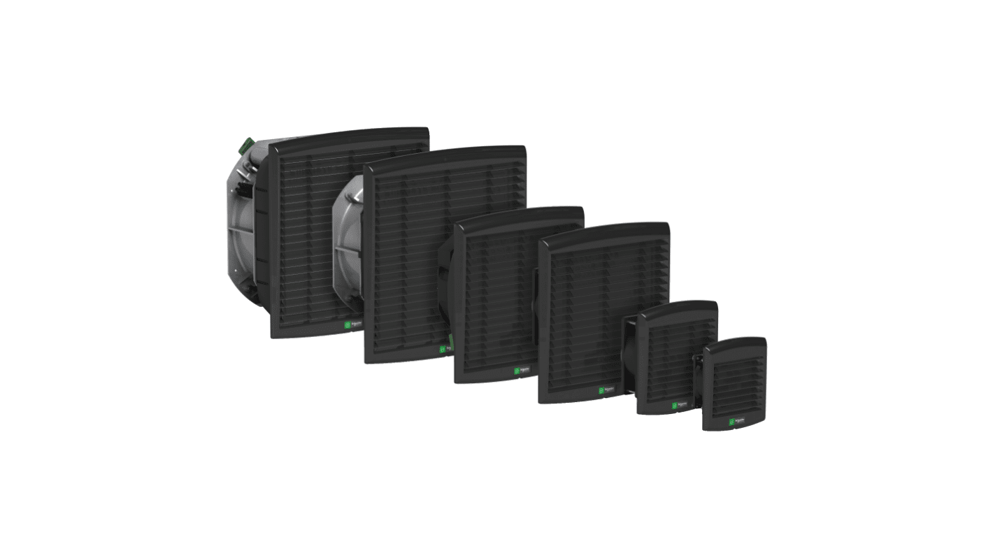 Schneider Electric 过滤风扇, 207 → 244 V电源, 650mA输入, 150W输入, 162 x 316mm, 无阻838m³/h, IP54, ClimaSys系列
