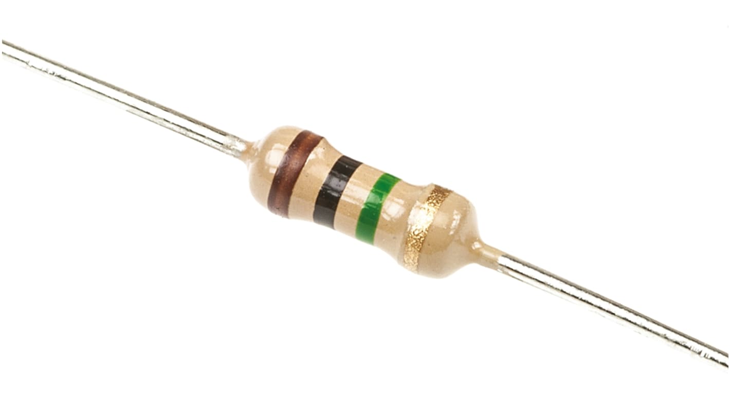 TE Connectivity 碳膜电阻, 1MΩ, 0.33W, ±5%容差, -1200 → 0ppm/°C, CFR25系列