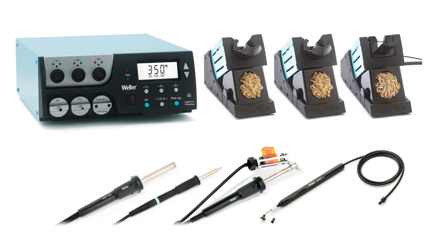 Stazione di rilavorazione Weller WR 3000M, Dissaldatura / Aria calda / Saldatura, 360W, 3 uscite, 550°C, 230V