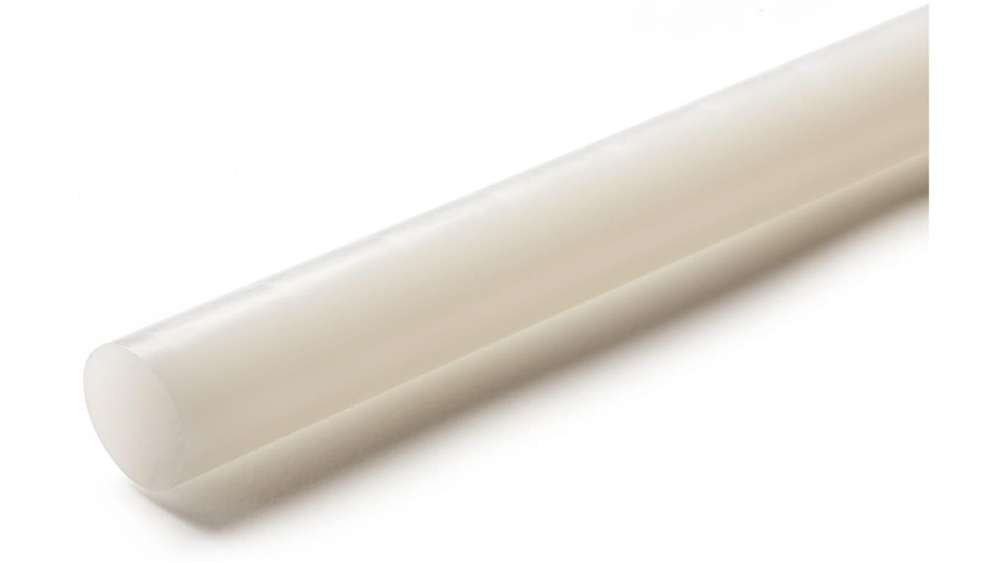 Varilla de polietileno, Blanco, 1m x 80mm