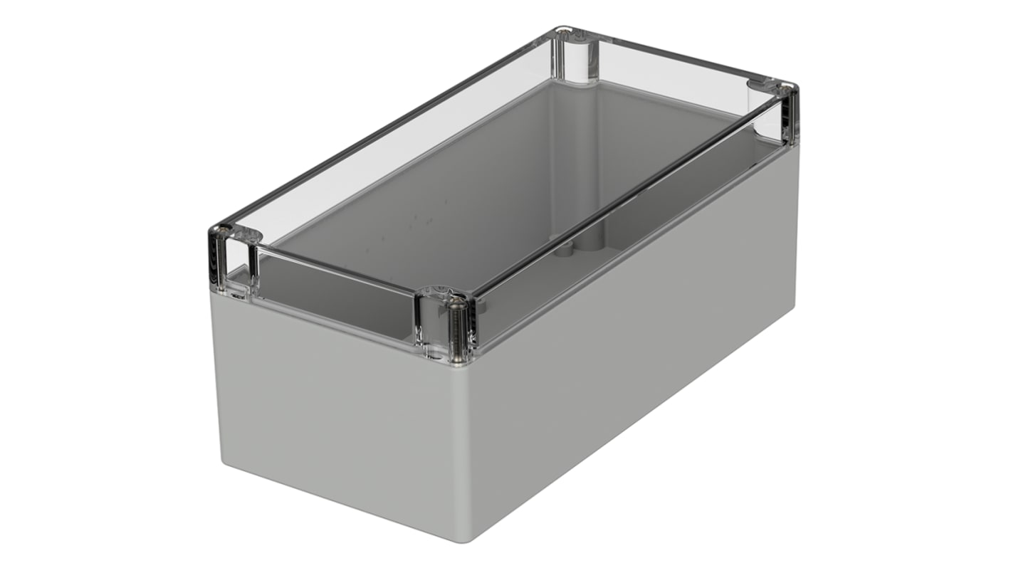 Bopla Euromas, Polykarbonat Kabinet, IP65, Med flange, 240 x 120 x 100mm, Grå