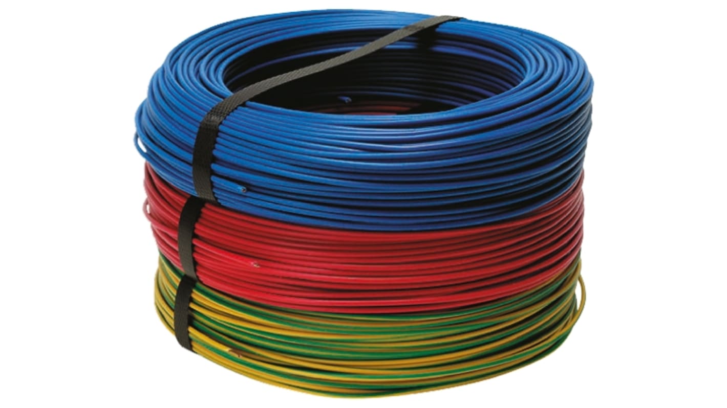 Cable de conexión RS PRO, área transversal 4 mm² Azul, 450 / 750 V, long. 100m
