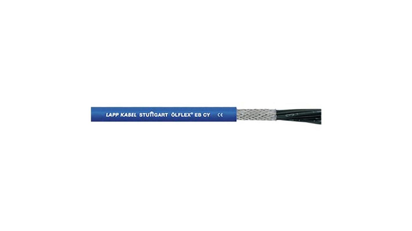 Lapp ÖLFLEX EB CY Control Cable, 3 Cores, 1.5 mm², CY, Screened, 50m, Blue PVC Sheath, 15 AWG