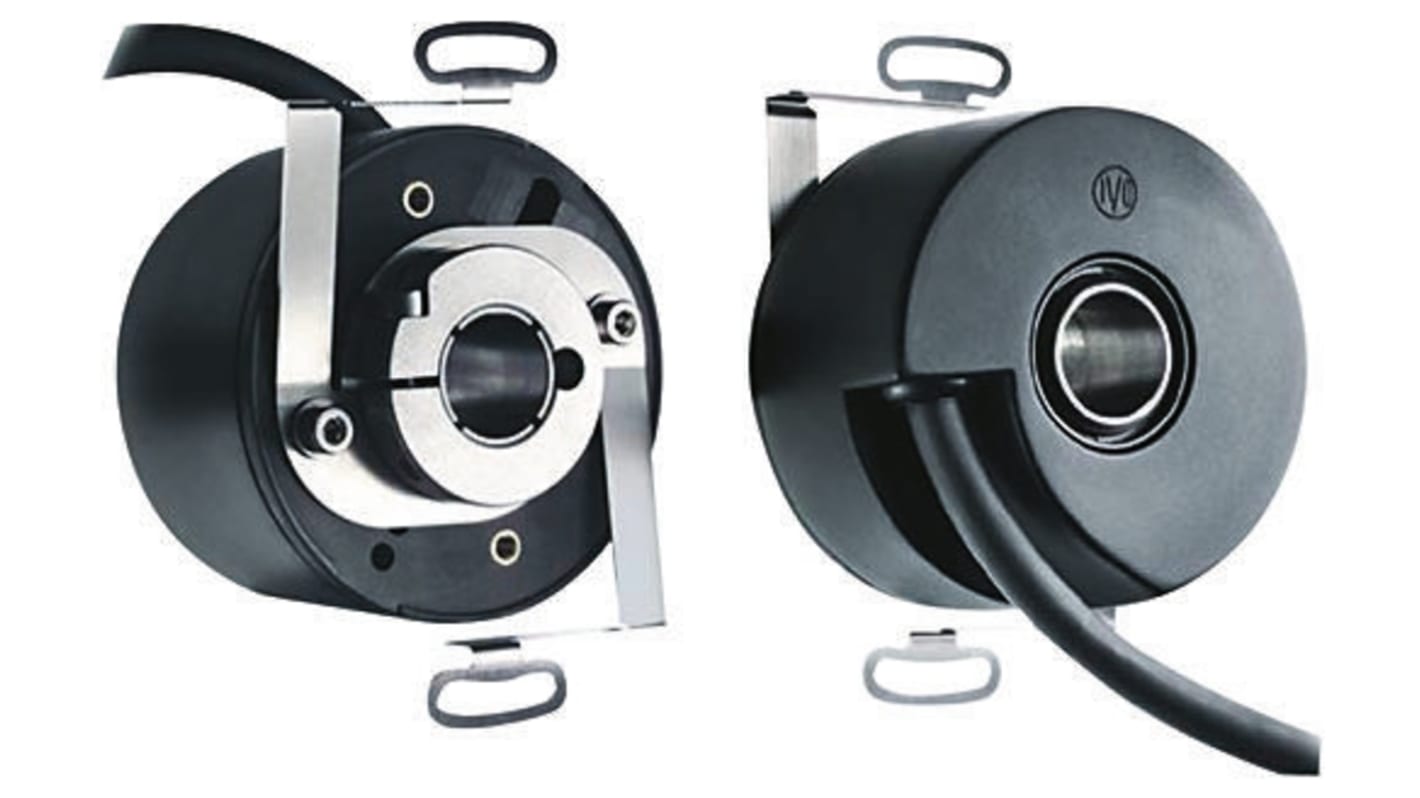 Baumer GI342 Series Optical Incremental Encoder, 100 ppr, HTL/Push Pull Signal, Hollow Type, 12mm Shaft