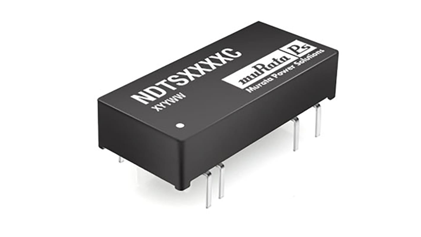 Murata Power Solutions NDTS DC-DC Converter, 12V dc/ 250mA Output, 9 → 18 V dc Input, 3W, Through Hole, +85°C