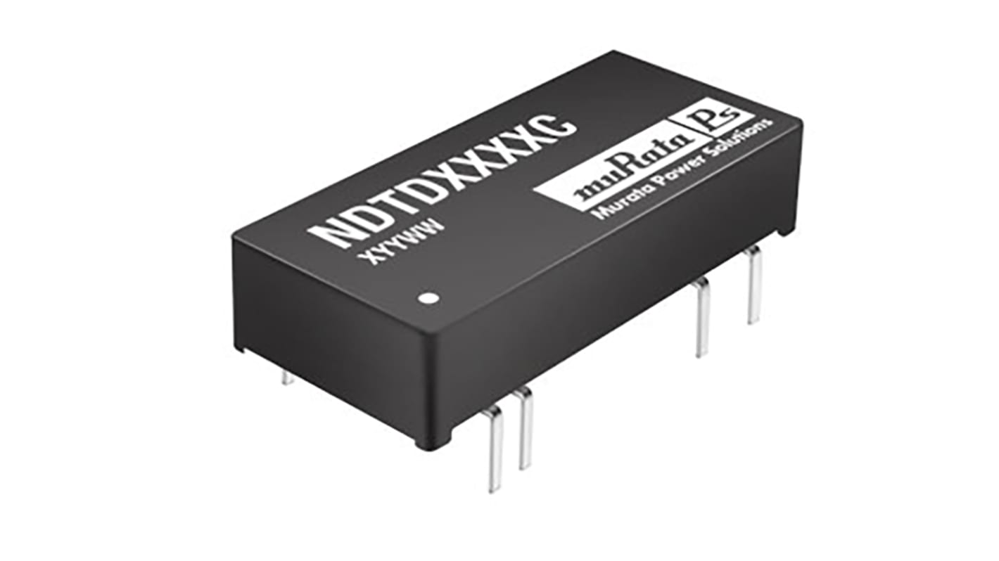 Murata Power Solutions NDTD DC-DC Converter, ±5V dc/ ±300mA Output, 18 → 36 V dc Input, 3W, Through Hole, +85°C