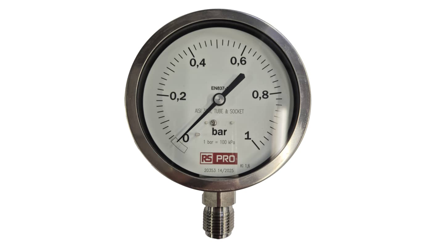 Manometr 100mm BSP 1/2cal