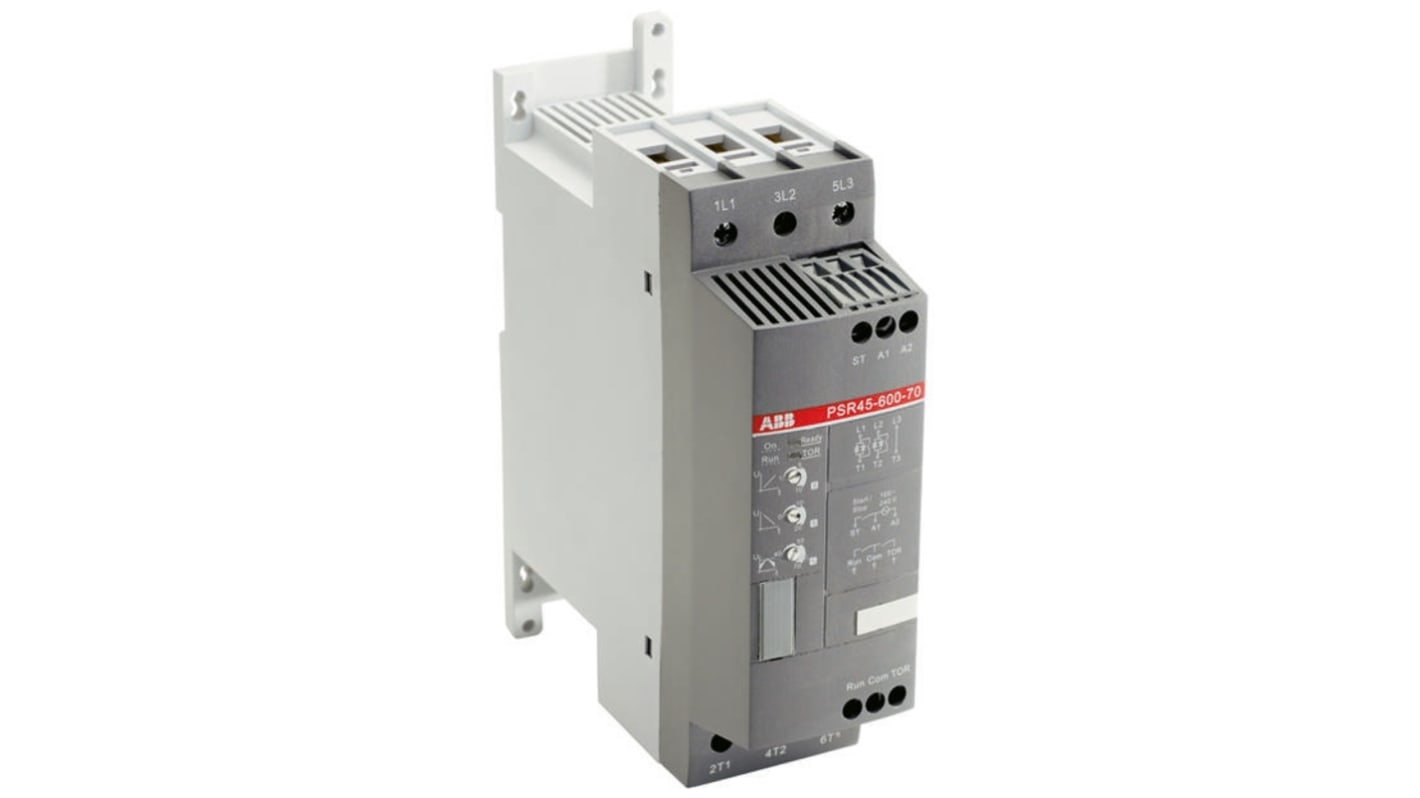 ABB 3 Phase Soft Starter - 45 A Current Rating, PSR Series, 30 kW Power Rating, 208 → 600 V Supply Voltage