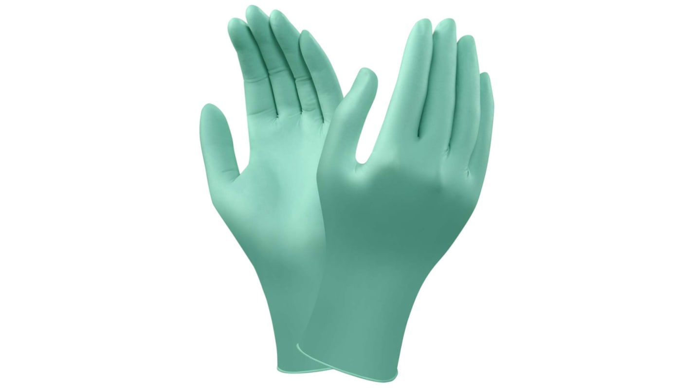 Ansell MICROFLEX® NeoTouch™ 25-201 Green Powder-Free Neoprene Disposable Gloves, Size 8.5-9, Large, 100 per Pack