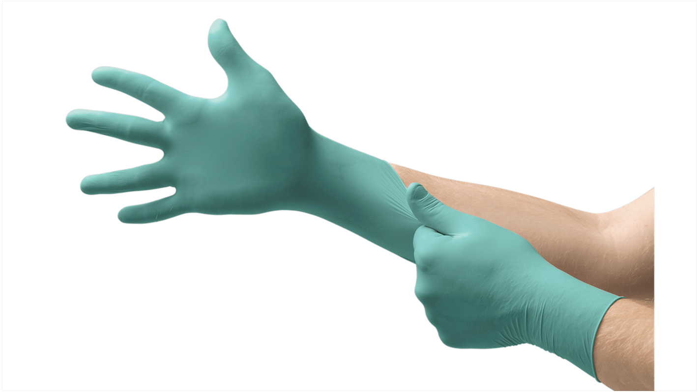 Ansell MICROFLEX® NeoTouch™ 25-201 Green Powder-Free Neoprene Disposable Gloves, Size S, 100 per Pack