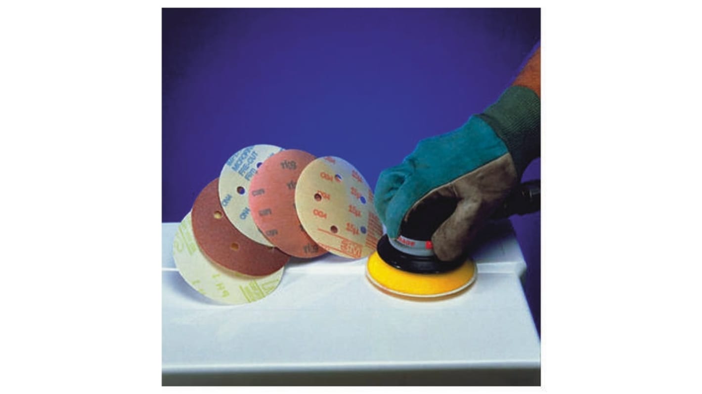 3M Hookit Aluminium Oxide Grinding Disc, 150mm x 3mm Thick, Medium Grade, P80 Grit, 10 in pack