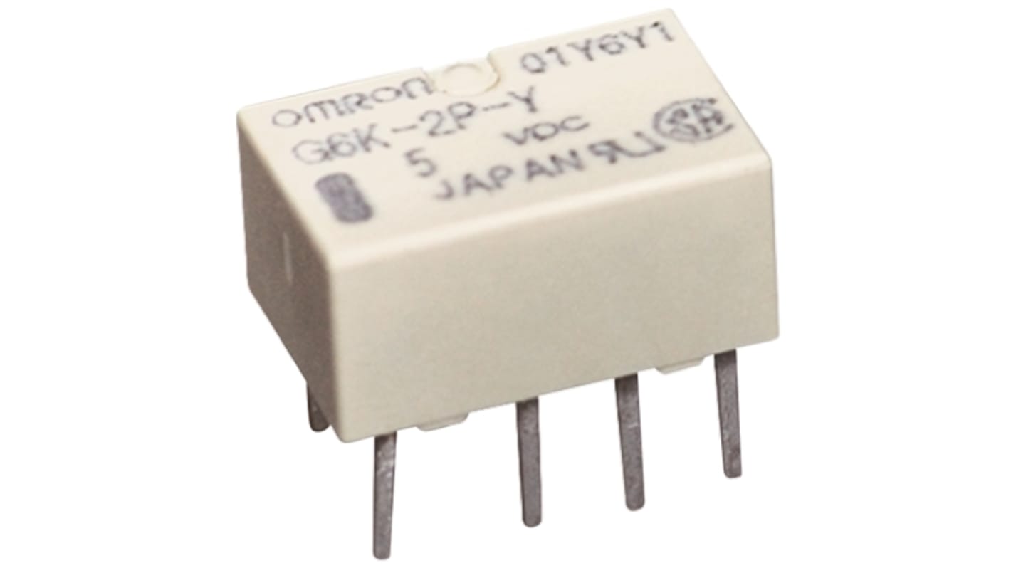 Omron PCB Mount Latching Signal Relay, 3V dc Coil, 1A Switching Current, DPDT