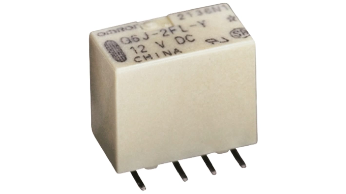 Omron G6J Signalrelais SMD Printrelais, 3V dc Spule, 2-poliger Wechsler, 1A, 125V ac / 110V dc, SMD