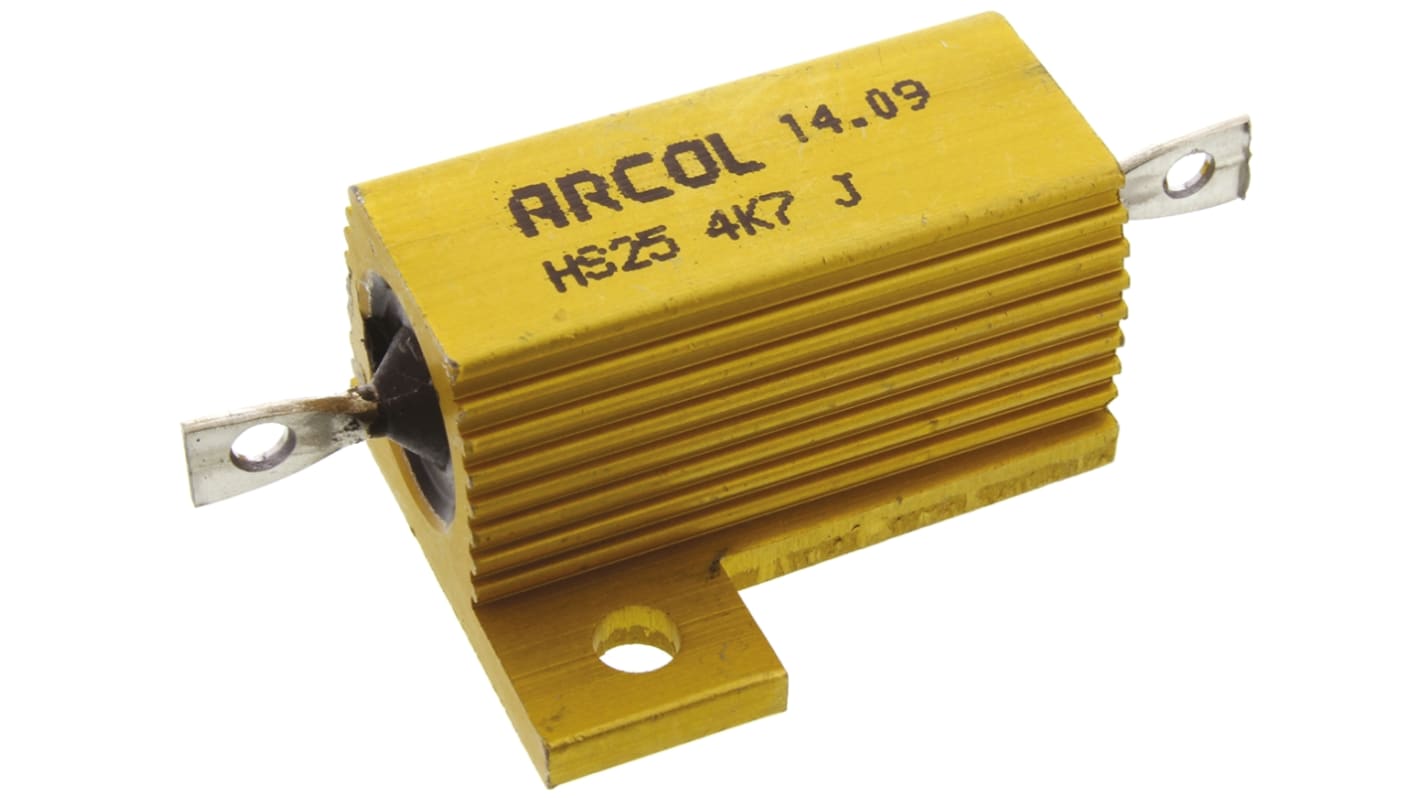 Resistenza per montaggio su telaio Arcol, 4.7kΩ, 25W, ±5%
