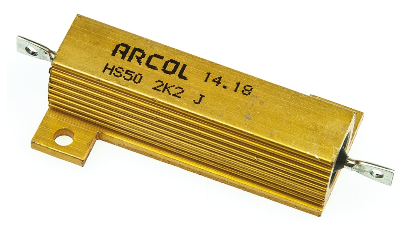 Arcol, 2.2kΩ 50W Wire Wound Chassis Mount Resistor HS50 2K2 J ±5%