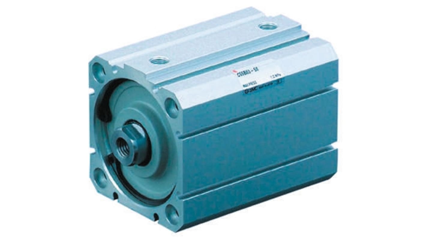 SMC Pneumatic Compact Cylinder - 25mm Bore, 20mm Stroke, C55 Series, Double Acting