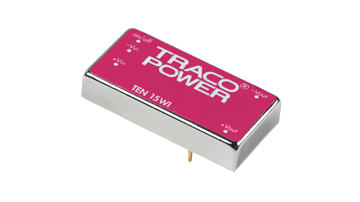 Przetwornica DC-DC, 15W, Uwe 9 → 36 V DC, Uwy 12V dc, Iwy 1.25A, TRACOPOWER